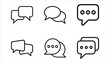© NAPISAH - vector black and white speech bubbles icon set on white background