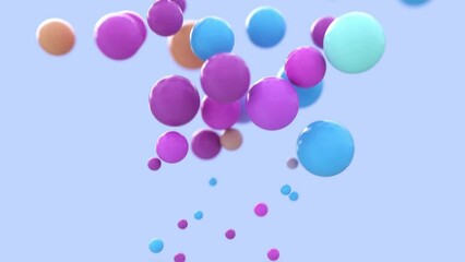 Sticker - floating colorful bubbles