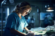 Nurse in uniform at work in a hospital. Health profession. IA.
