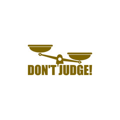 Sticker -  Don't judge icon isolated on transparent background