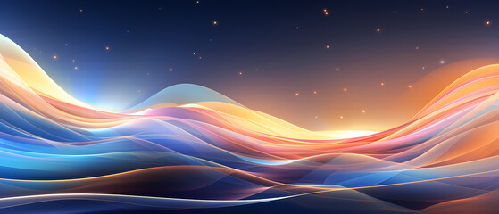 Wall Mural - Background with geometric patterns in golden iridescent color