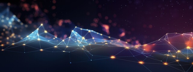 Digital technology background. Network connection dots