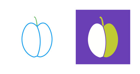 Poster - Plum Vector Icon