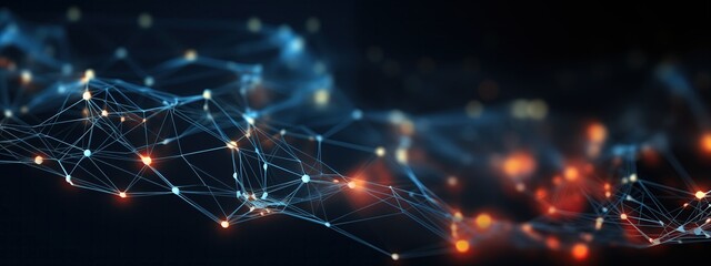 Digital technology background. Network connection dots
