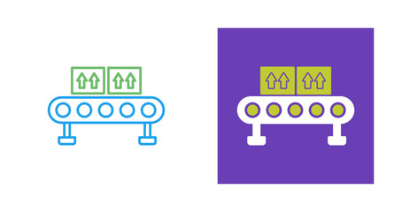 Sticker - Assembly Line Vector Icon