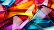 abstract background of multicolored glass cubes. 3d rendering Generative AI