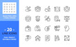 Line icons about employee benefits. Pixel perfect 64x64 and editable stroke