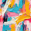Farben und Pinselstriche, Leinwand, Gemälde, bunte Farbauswahl, dicke Farbkleckse, Tusche, Farbfroh