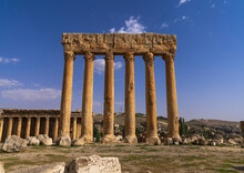 Roman Temple Of Jupiter In The Archaeological Site, Baalbek-Hermel Governorate, Baalbek, Lebanon