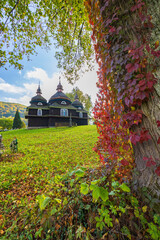 Sticker - Church of Protection of the Blessed Virgin Mary, Nizny Komarnik, Slovakia