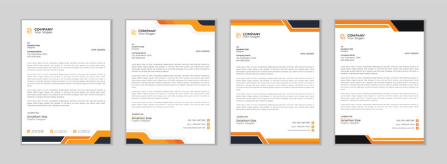 Wall Mural - Modern Creative & Clean business style letterhead. Modern and minimalist Company business letterhead template.
Clean and professional corporate company business letterhead design bundle. 