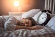 © Salsabila Ariadina - man sleeping in her bed and alarm clock
