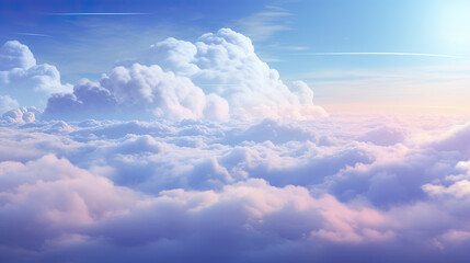 Wall Mural - wonderful peaceful scenery of clouds in the sky, wallpaper design