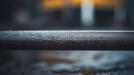 Poster - A close up of a pipe with water on it, AI