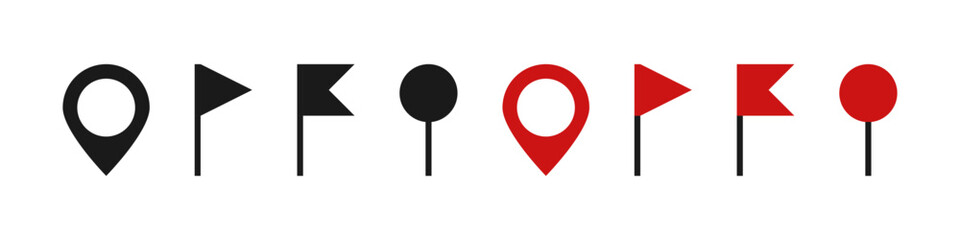 Wall Mural - locate. location vector. map pin collection. map pin location icons. point of location