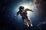Fototapeta Kosmos - Astronaut Drifting in the Space