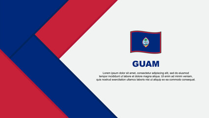 Wall Mural - Guam Flag Abstract Background Design Template. Guam Independence Day Banner Cartoon Vector Illustration. Guam Illustration