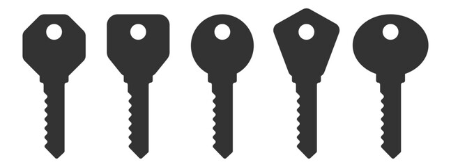 Wall Mural - Key icon vector. Keys symbol flat design. 