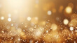 Christmas, celebration, advent, golden abstract glitter backgroundwith bokeh and shining light effect, texture