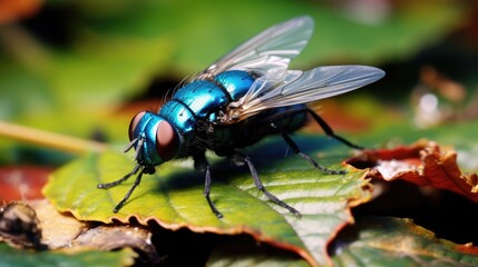 fly on leaf