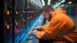 © visoot - Technician work, Laying fibre optic cables.