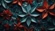 pattern fleurs  de noël, généré par IA