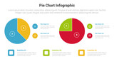Fototapeta  - piechart or pie chart diagram infographics template diagram with 2 point with piechart comparison data design for slide presentation