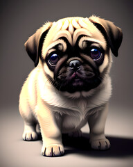 Poster - Pug Portrait