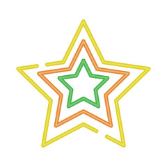 Wall Mural - neon shape star