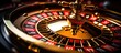 Golden roulette wheel in detail.