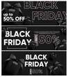 © Trisign - Black Friday banner set design template for promotion, vector illustration