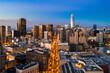 San Francisco Aerial View Looking Down Market Street