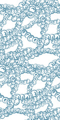 Canvas Print - nautical line meadow doodle Scandinavian contemporary seamless pattern design fabric printing monochrome stylish modern textured