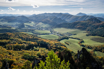 Canvas Print - Seasonal natural scene, Sulov rocks, Slovakia