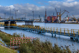 Fototapeta Paryż - View of the port and shipyard in Gdansk
