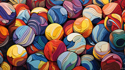Wall Mural - abstract background with bubbles pattern. Generative AI