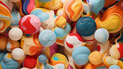 Wall Mural - abstract background with bubbles pattern. Generative AI