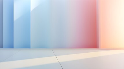 Wall Mural - Abstract light background with colorful gradient blurry smooth wave. Generative AI