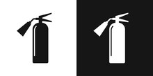 Fire Extinguisher Vector Icon. Foam Fire Canister, Fire Safety Sign