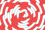 Fototapeta Boho - Christmas cartoon style background. Vector abstract swirl, vortex backdrop. Candy cane, lollipop pattern.