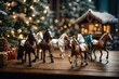 wooden horses toys for christmas