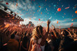© Tjeerd - Party people enjoy concert at a outdoor summer festival