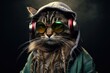 © MirkanRodi - Cool cat with hip hop style