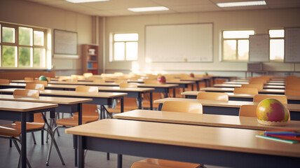 Sticker - Empty school classroom