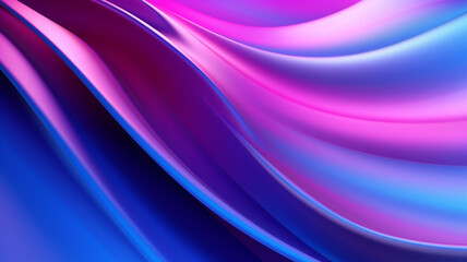 Poster - blue and pink wavy background