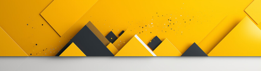 Abstract organic yellow lines background. Creative paper texture background. Minimal geometric yellow color shapes and lines