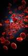 Human plasma Red Blood Cells stream in Vein for Medical Science research and health care cure medicine concepts and cardiovascular or microbiology coronary cardiology topics