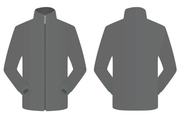 Grey autumn jacket. vector illustration