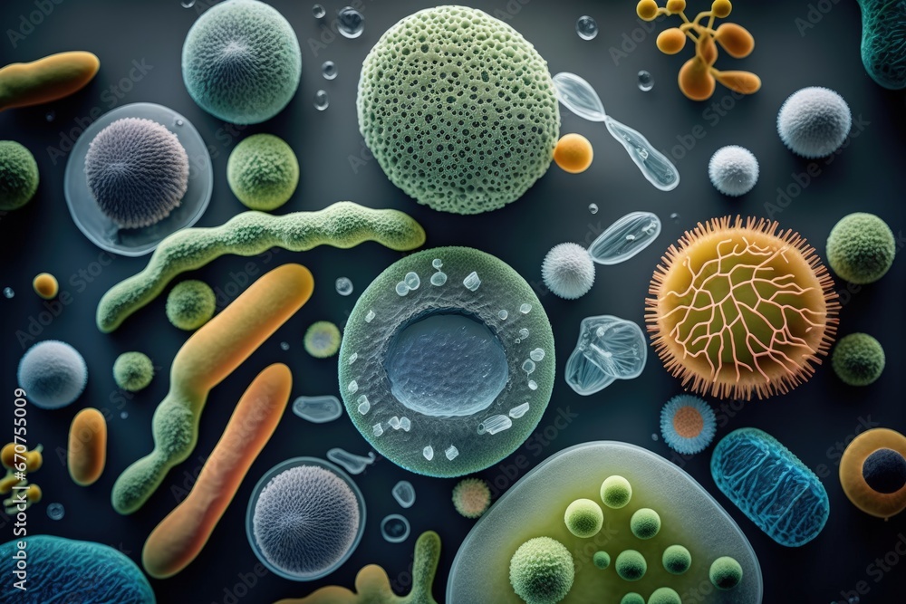 Bacteria, microscopic unicellular organisms, microorganism, under ...