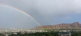 Fototapeta Tęcza - rainbow in the mountains